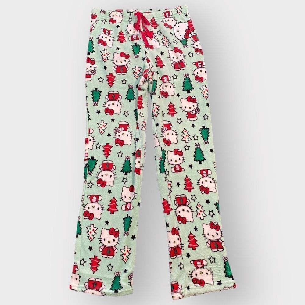 Hello Kitty “Christmas Trees” Fuzzy Soft Touch Pajama Pants Womens size X-Large